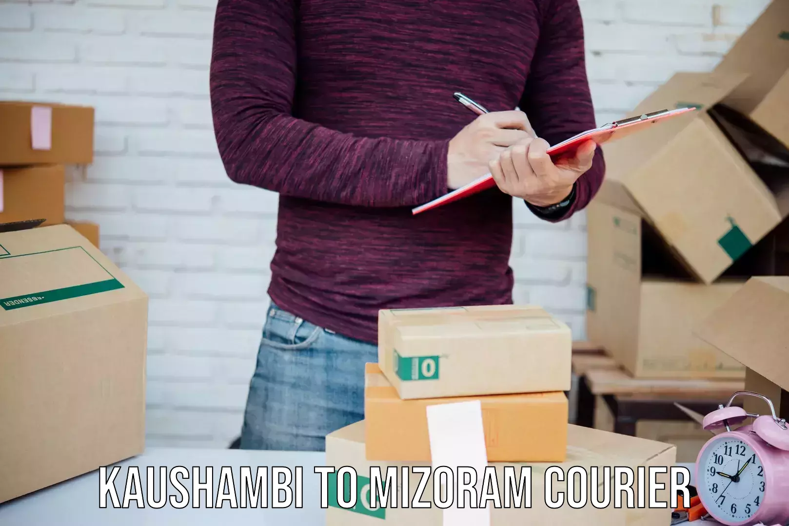 Package tracking Kaushambi to Mizoram