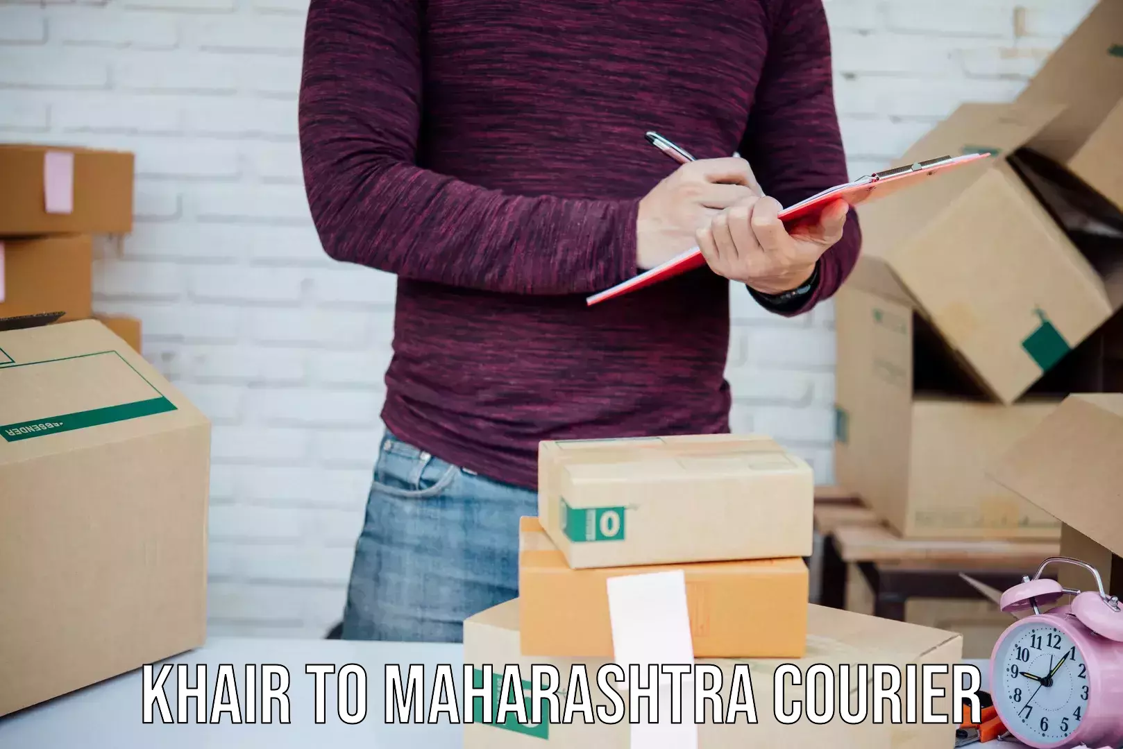 Express courier capabilities Khair to Maharashtra