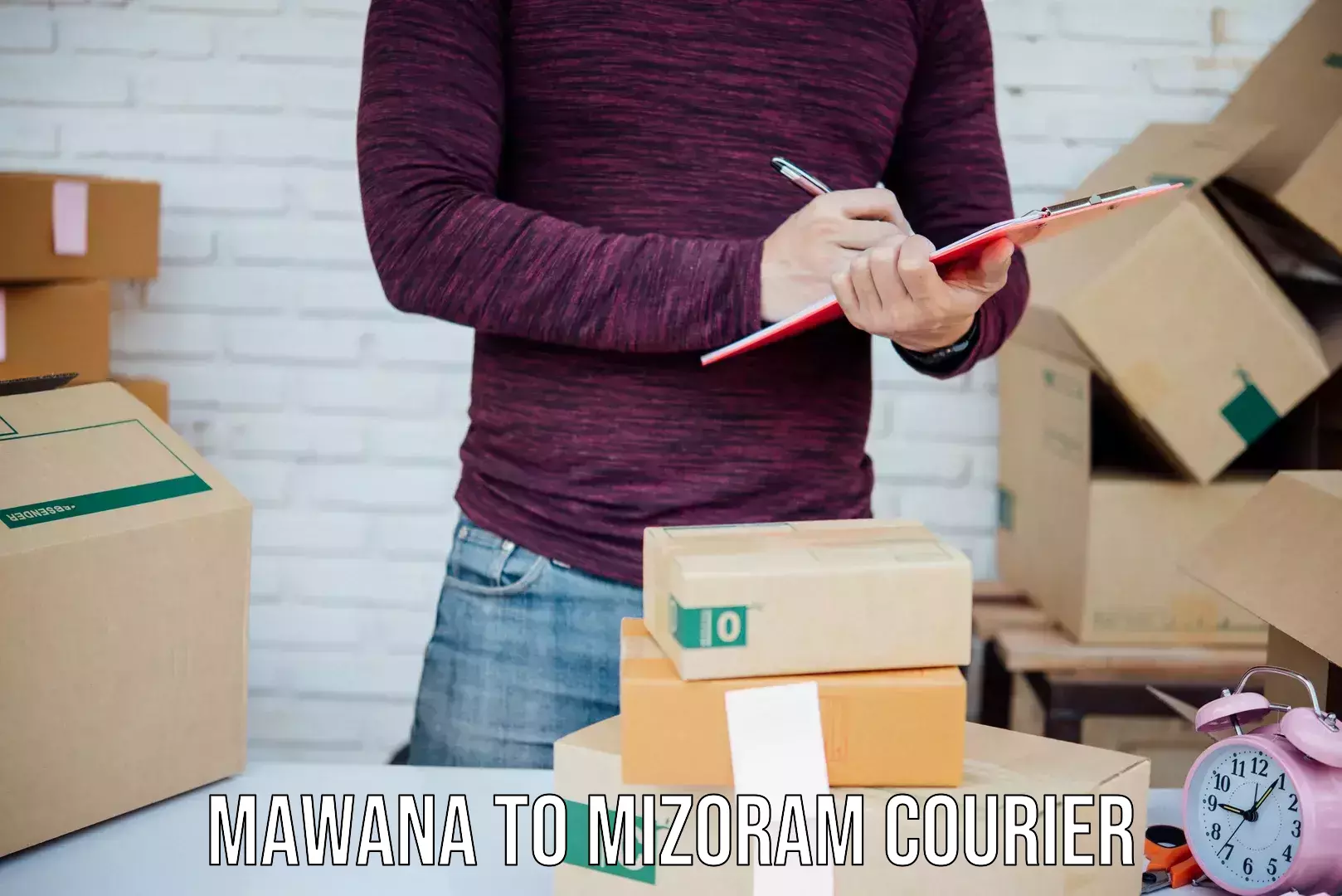 High-speed parcel service Mawana to Mizoram
