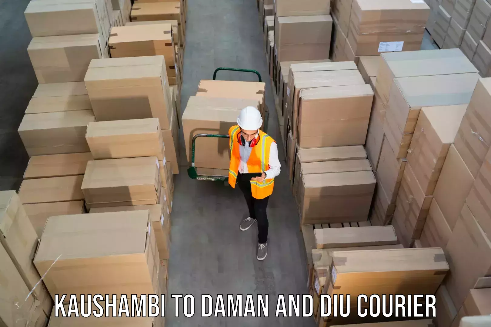 Smart shipping technology Kaushambi to Daman and Diu