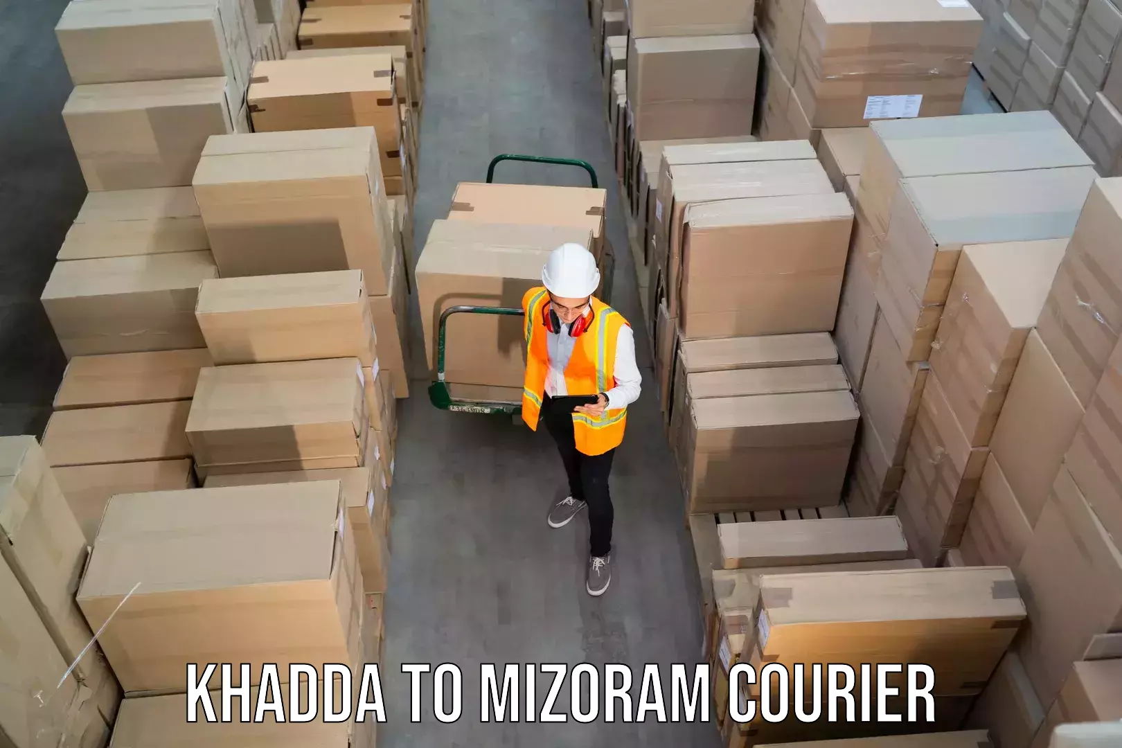 Global shipping networks Khadda to Mizoram