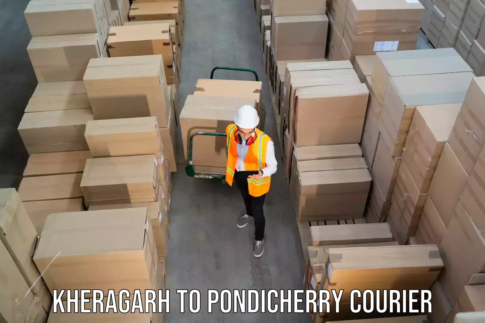 Parcel service for businesses Kheragarh to Pondicherry