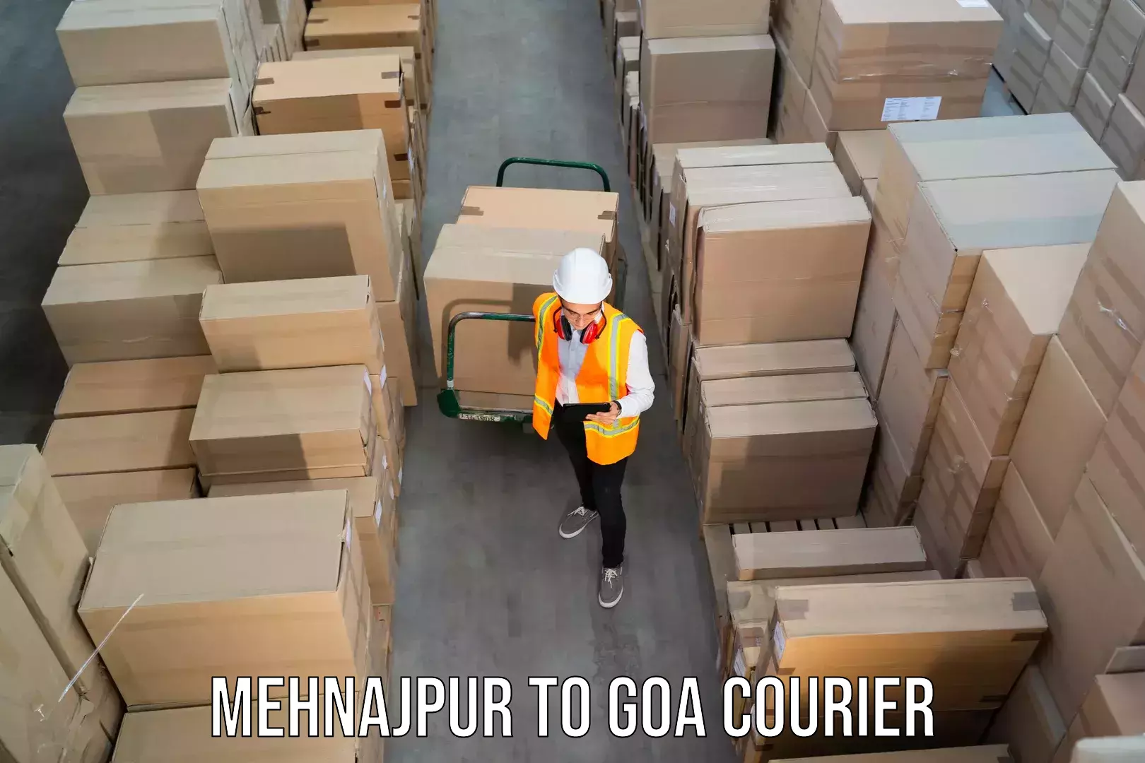 Parcel service for businesses Mehnajpur to Panaji