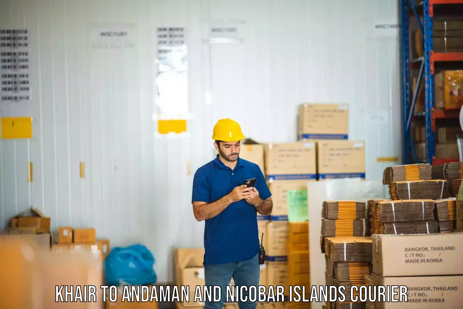 Efficient parcel service Khair to Nicobar