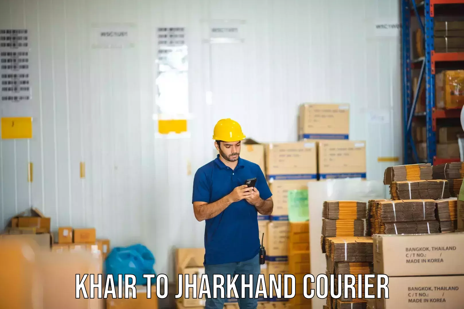Courier service innovation Khair to Jharkhand