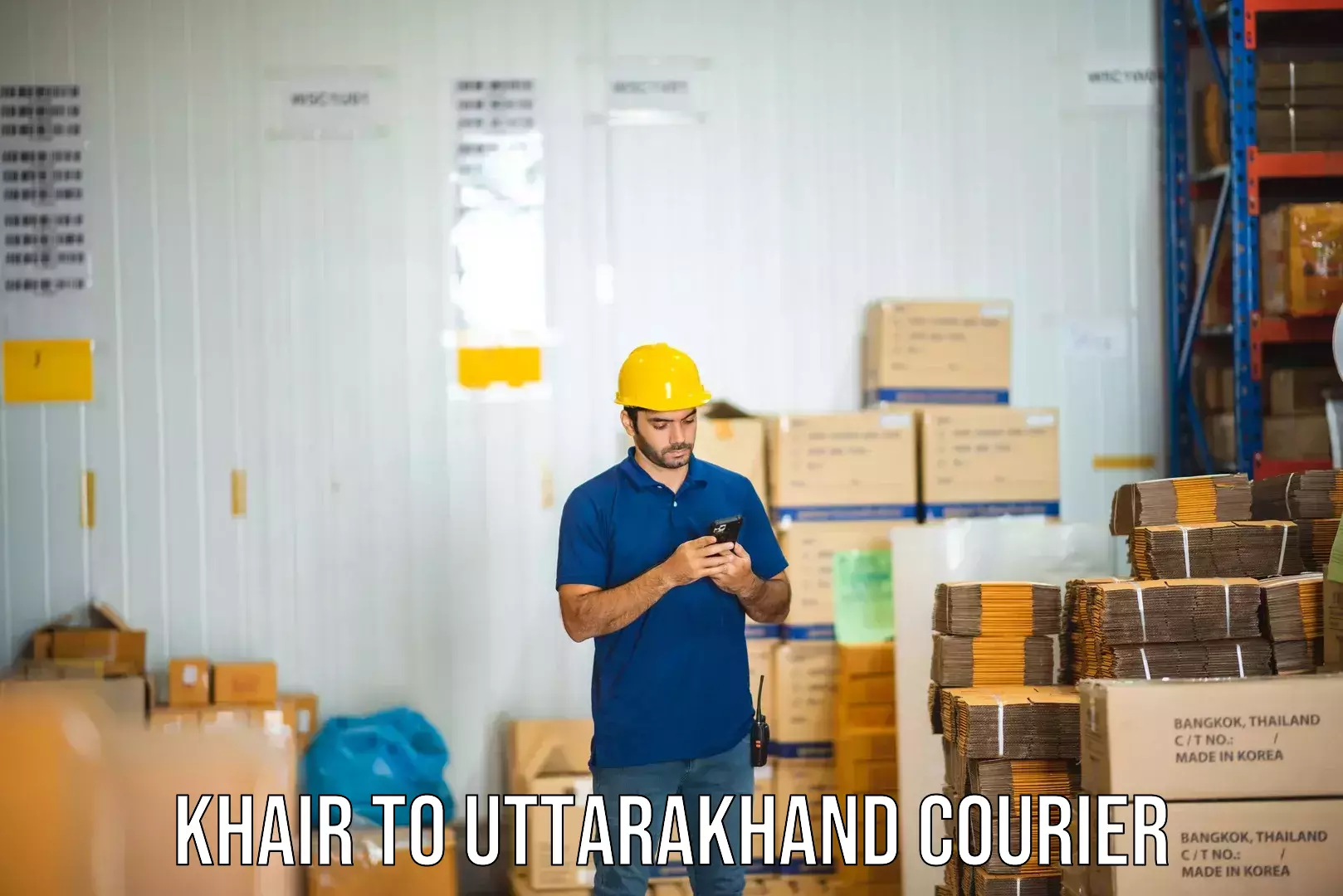 Weekend courier service Khair to Uttarakhand