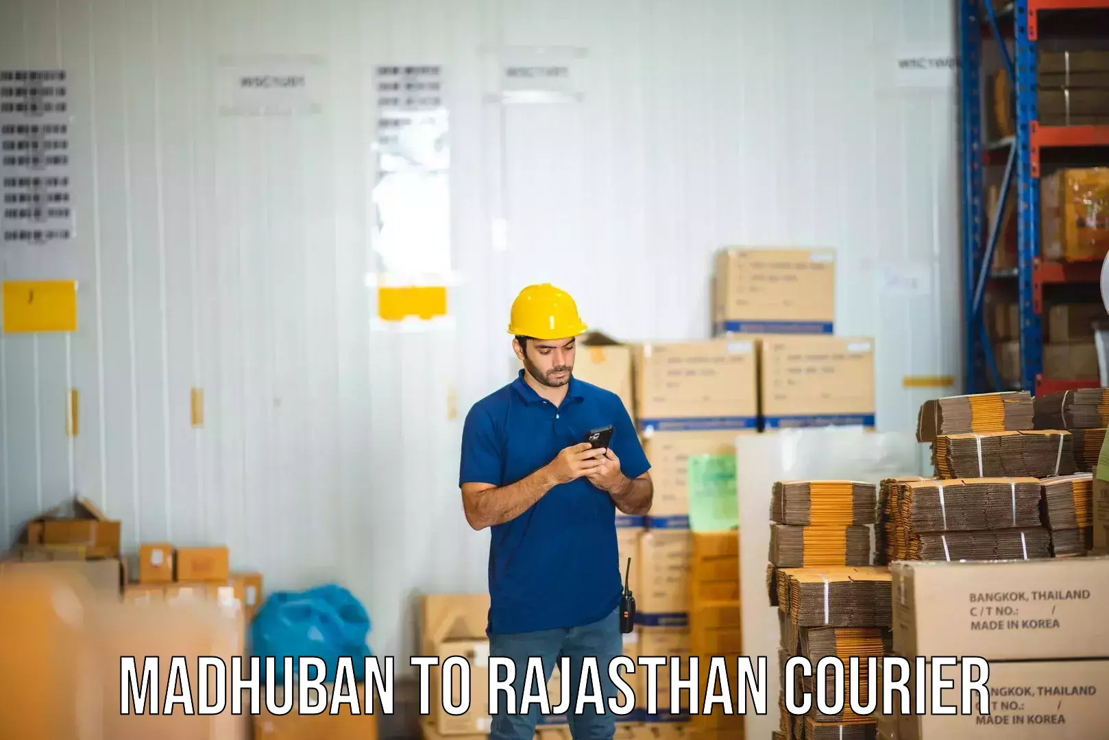 Full-service courier options Madhuban to Pilani
