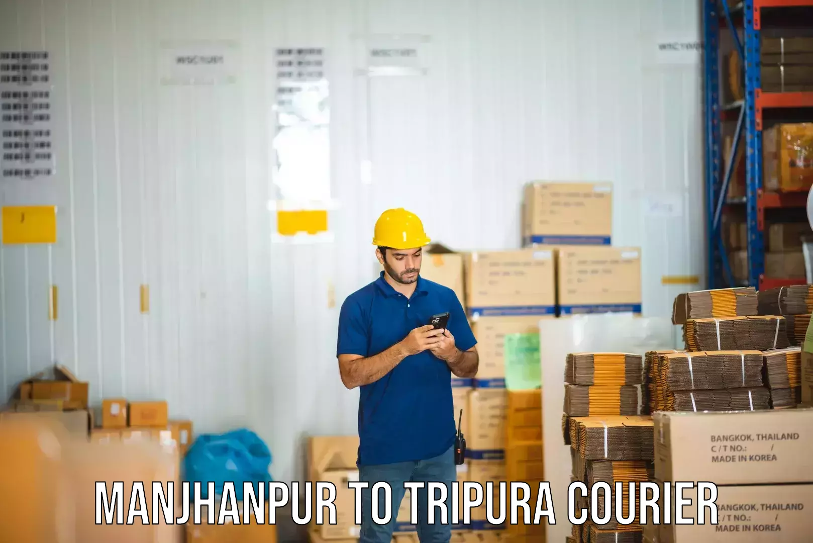 Optimized shipping routes Manjhanpur to Kailashahar