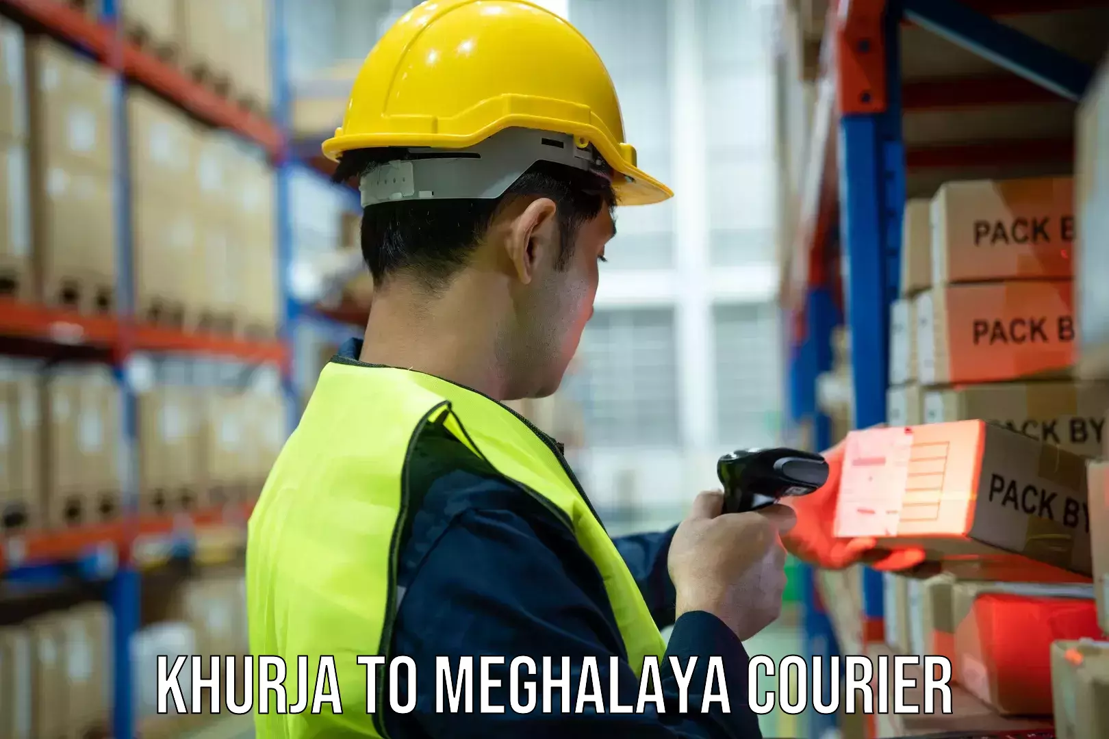 Courier service comparison Khurja to Meghalaya