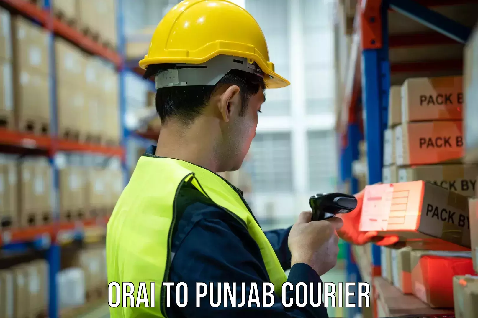 Expedited shipping methods Orai to Punjab