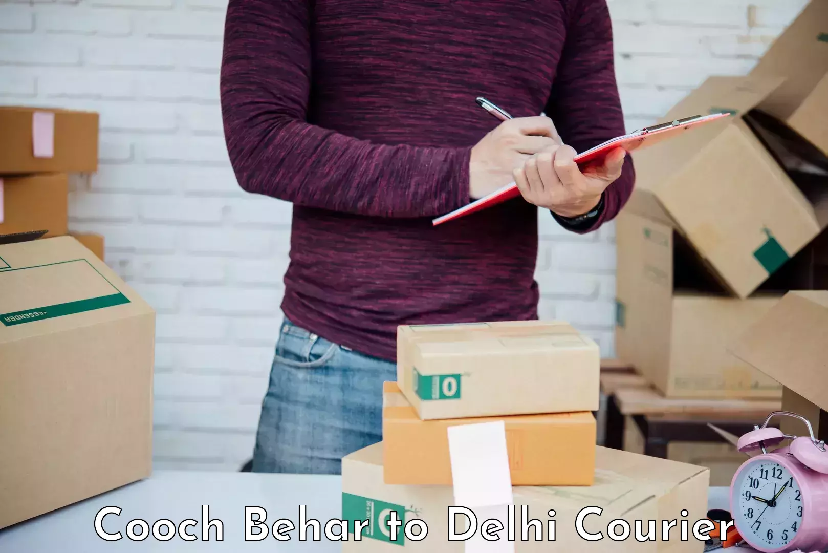 Door-to-door relocation services Cooch Behar to University of Delhi