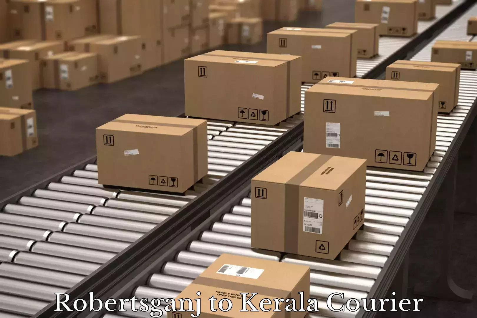 Bulk luggage shipping Robertsganj to IIIT Kottayam