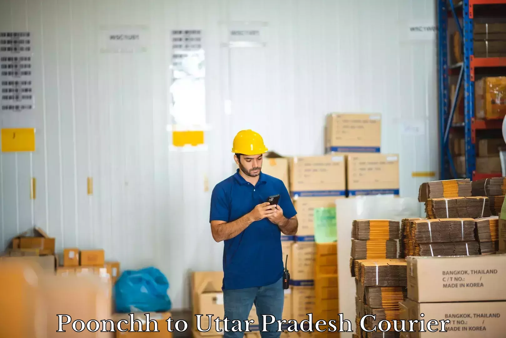 Luggage shipping specialists Poonchh to Uttar Pradesh