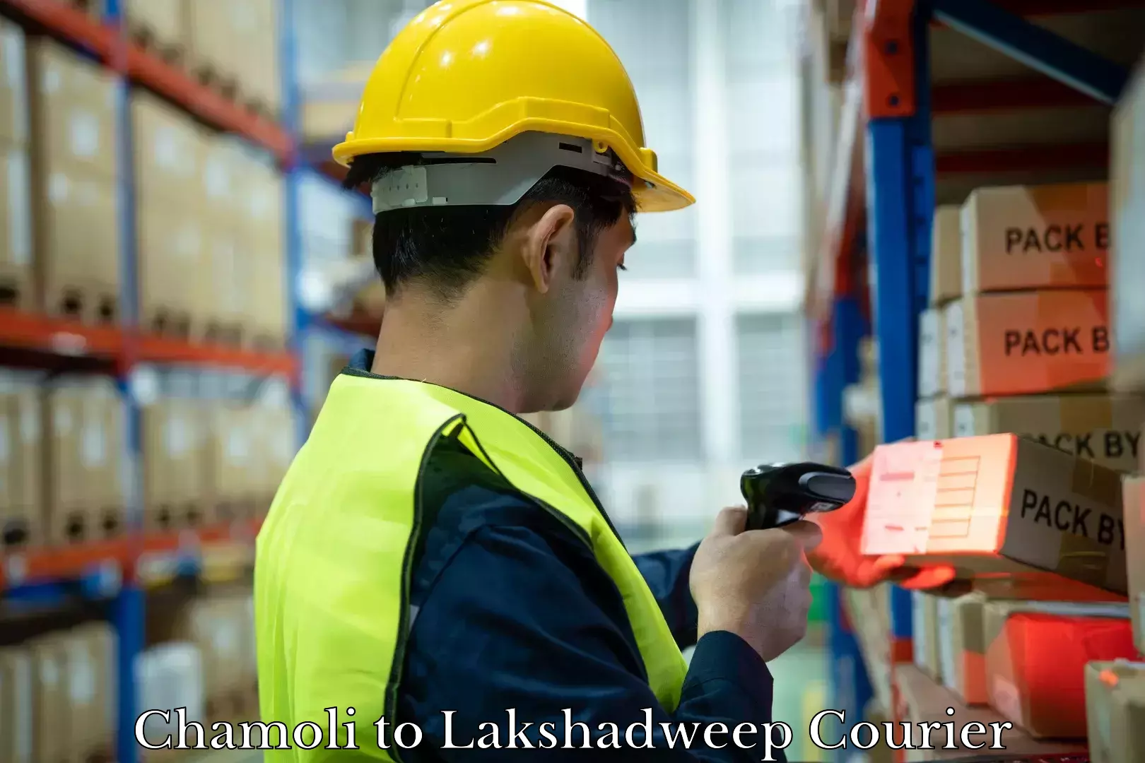 Baggage delivery scheduling Chamoli to Lakshadweep