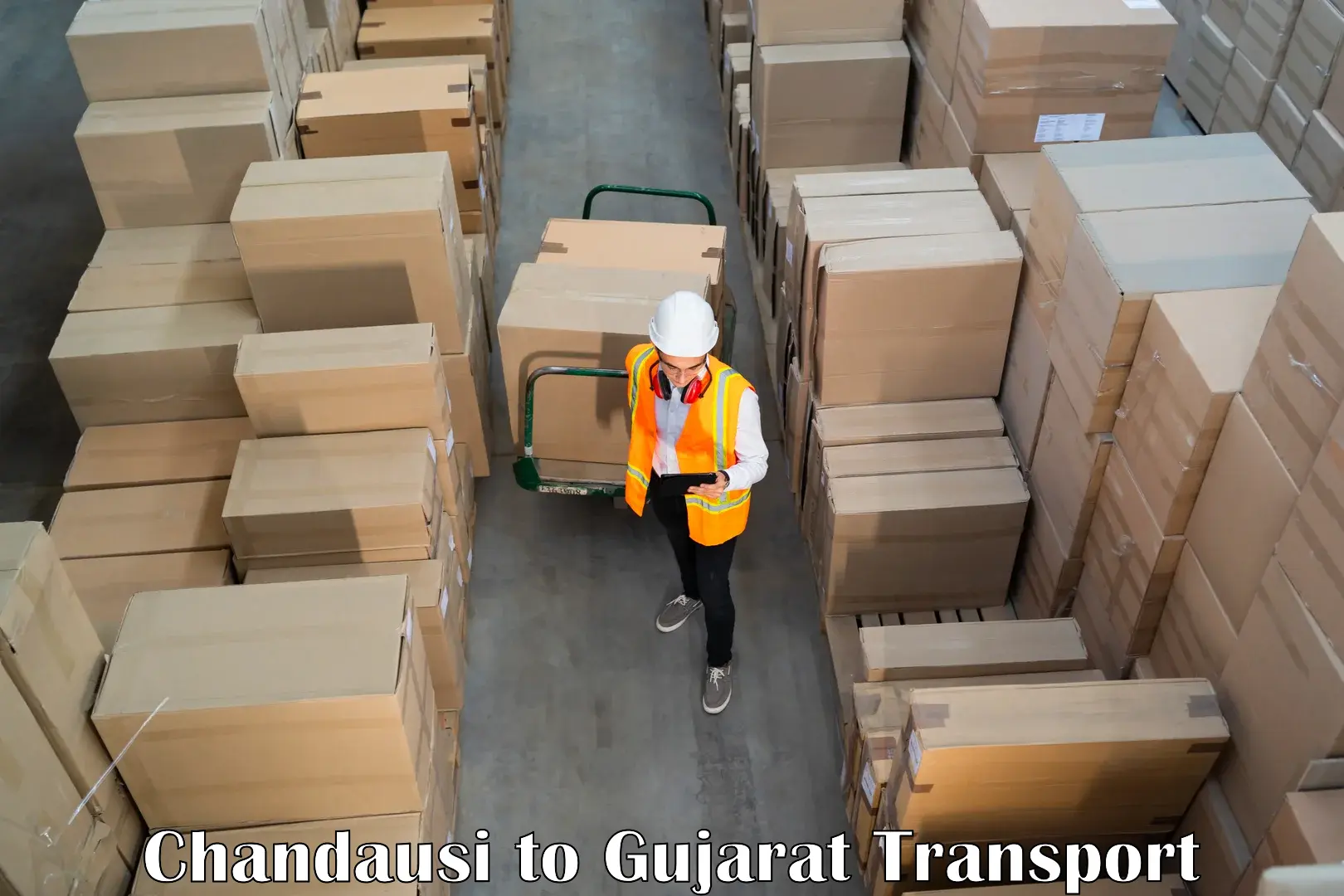 Furniture transport service Chandausi to Kalavad