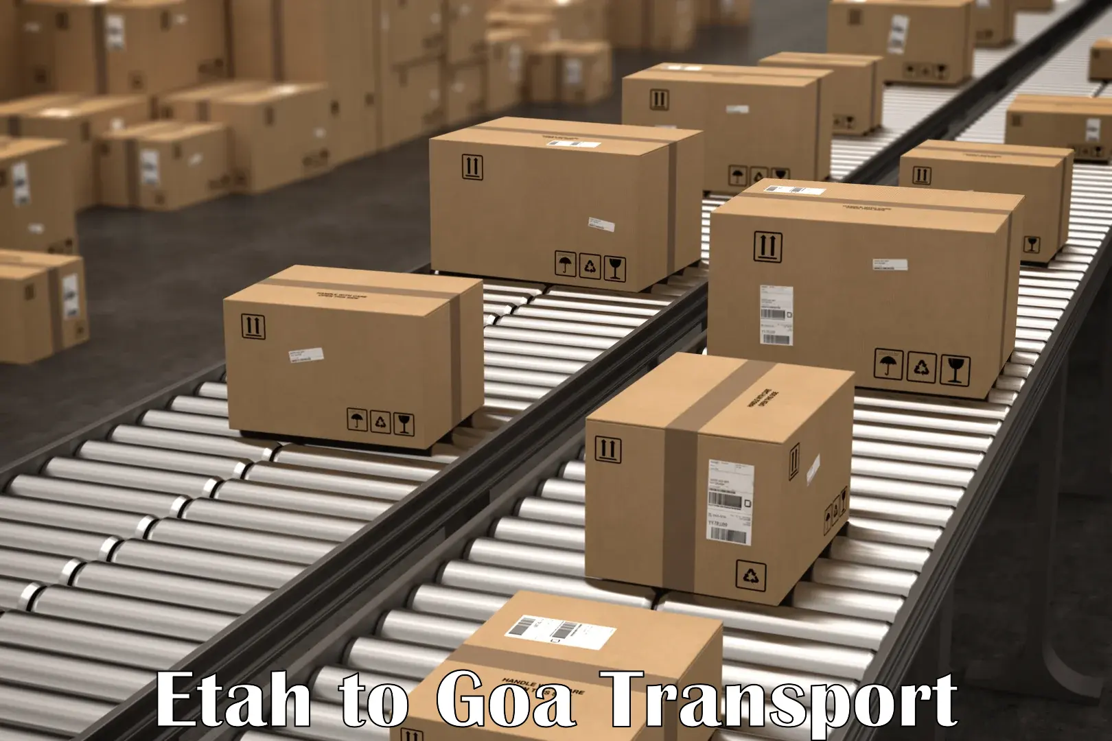 Package delivery services Etah to Goa