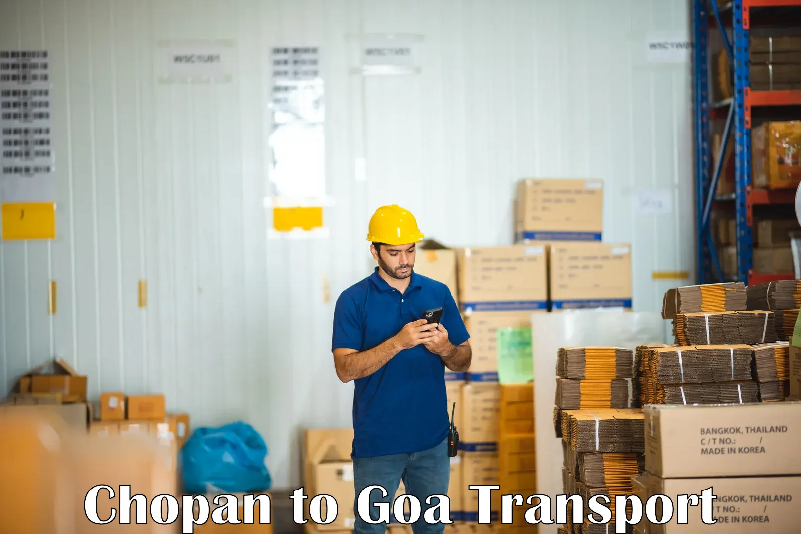 Goods delivery service Chopan to Goa University