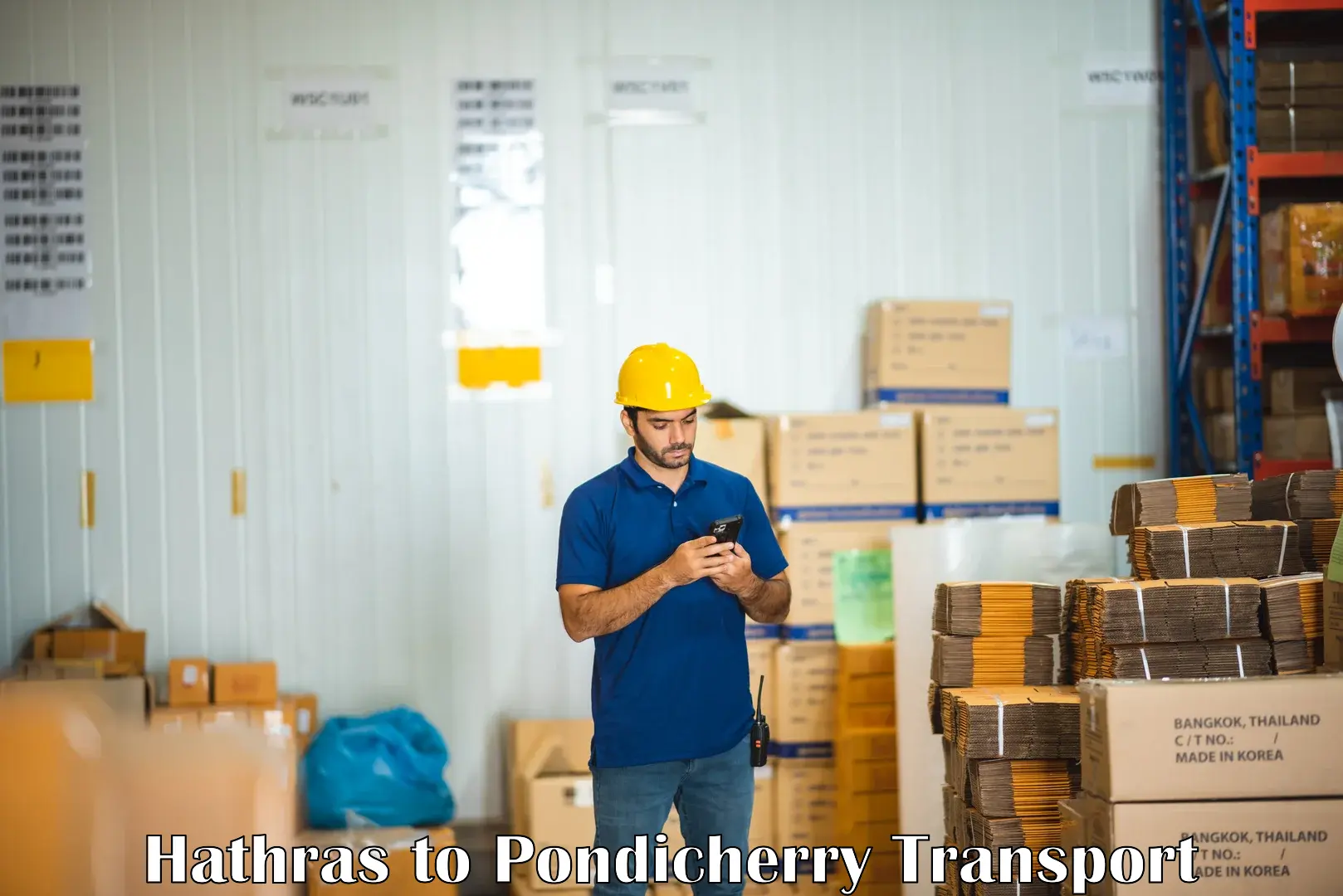 Delivery service Hathras to Pondicherry