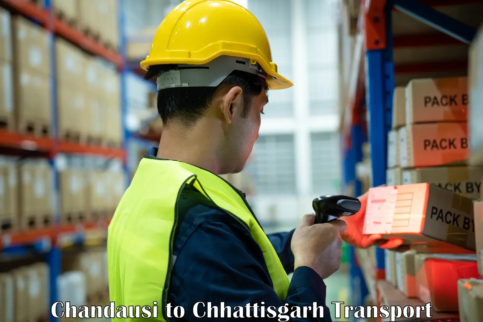 Truck transport companies in India Chandausi to Mungeli